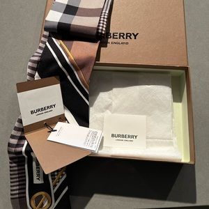 Burberry Silk Skinny Scarf Archive